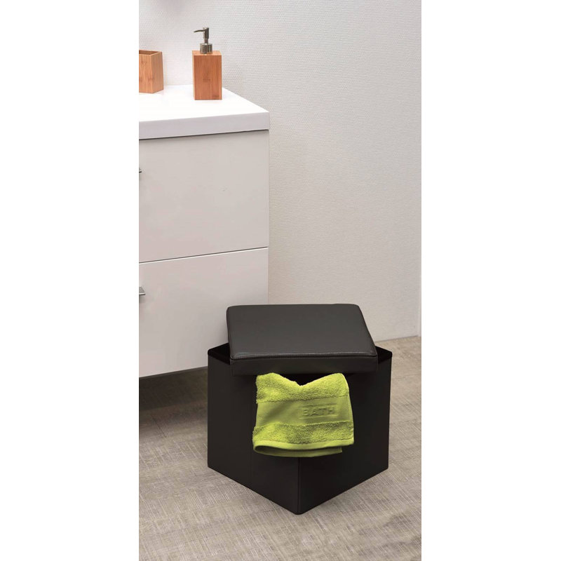 Faux Leather Ottoman