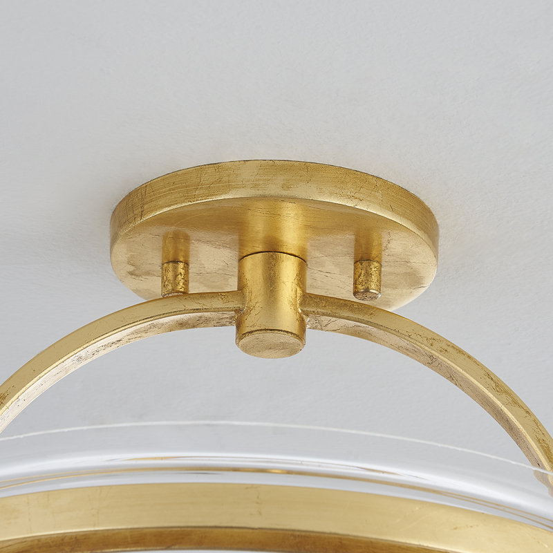 MALLOY 3 LIGHT LANTERN, Vintage Gold Leaf