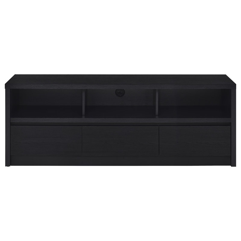 Black 3-drawer TV Stand Media Console