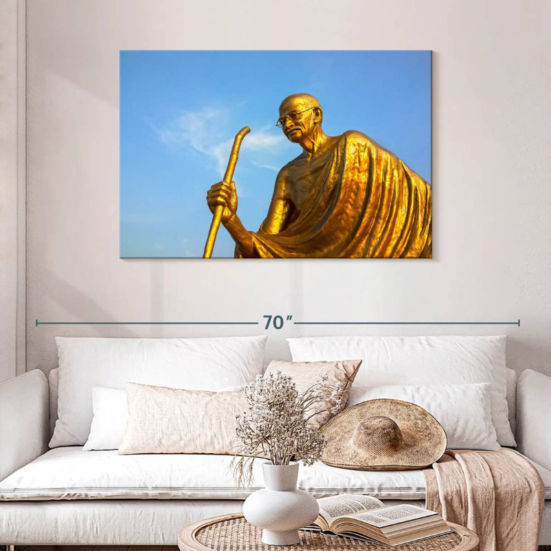 Statue Leisha Golden Gandhi, H 30 po x l 45 po