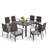 Asfand 8 - Person Patio Dining Set with Square Table , Cushions Included-97671765