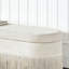 Banc de rangement ovale rembourré à franges-482251095
