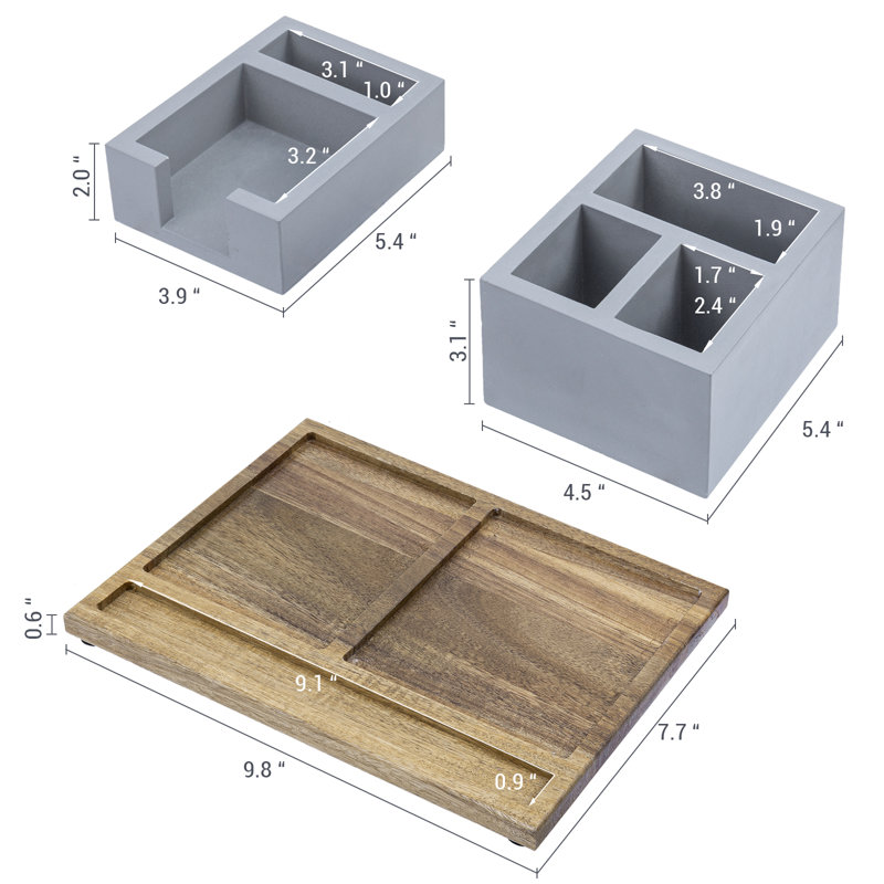 Composite Solid Wood Desk Organiser