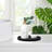 Silicone Bathroom Tray Round Vanity Tray Decorative Soap Holder Kitchen Countertop Organizer Coffee Table Decor For Candle, Perfume, Plant, 9 Inch, Black