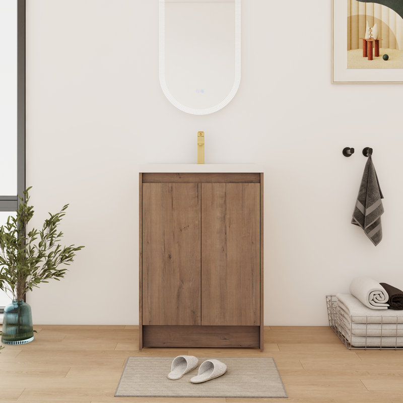 Meuble-lavabo simple 24 po avec plateau en résine