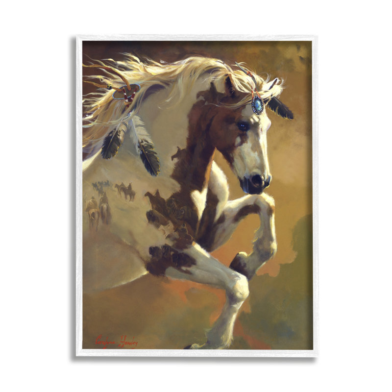 " Jumping Horse Painting " by Carolyne Hawley Painting Print, 30" H x 24" W x 1.5" D