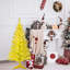 Arbre de Noël doré de 4 pi avec 50 lumières ultralumineuses et 122 pointes pour le bureau, un petit plateau de table