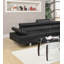 Canapé modulaire en similicuir noir