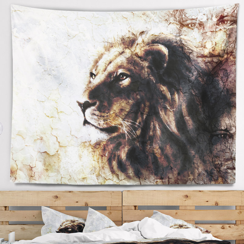Tapisserie mystique Animal, H 50 po x l 60 po