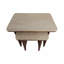 Kip Nested Travertine & Acacia Wood Side Tables
