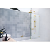 Vela 28.5 in. x 58.25 in. Frameless Single Fixed Bath Panel