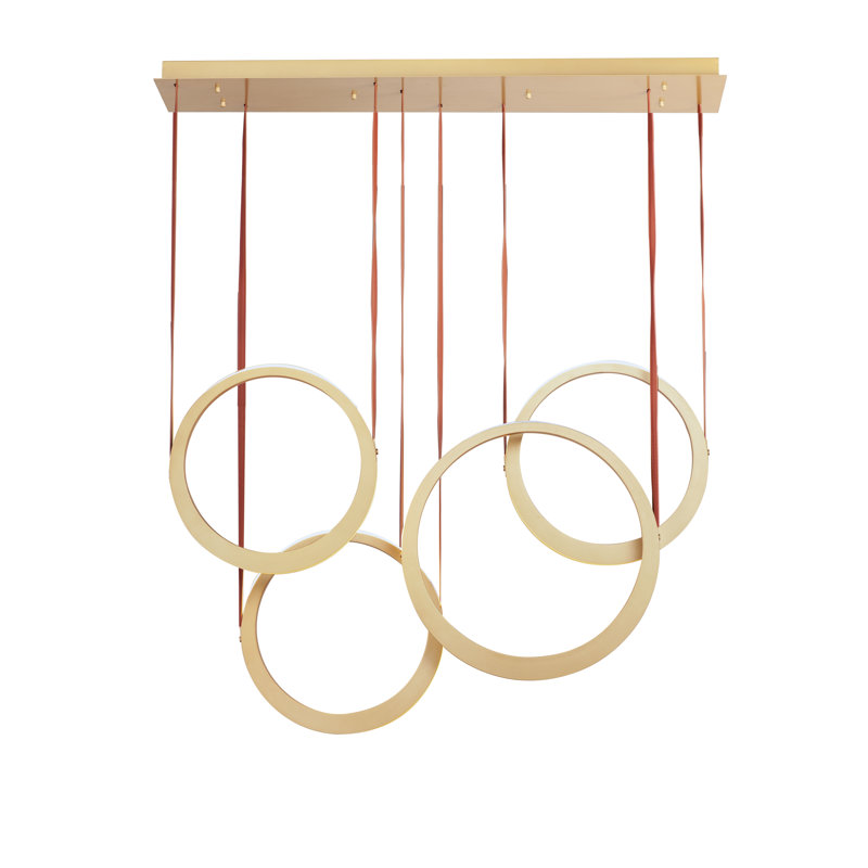 Binstead 4 - Light Dimmable LED Geometric Chandelier