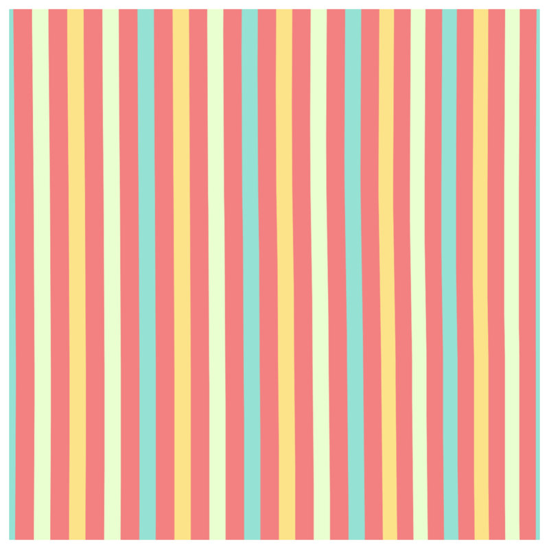 Rideaux verticaux à rayures verticales pastel, 50 po x 92 po - 1 panneau, Blocage