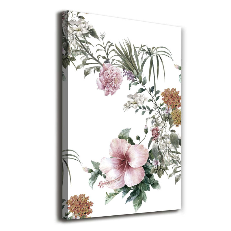 Tropical Flowers - Wrapped Canvas Print