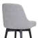 Orfield Modern Swivel Counter or Bar Height Upholstered Armless Bar Stool with Footrest in Wood