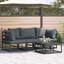 Vidaxl Garden Sofa Set With Cushion 4 Pcs Black Aluminium