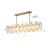Transitional 8-Light Rectangular Glass Chandelier 