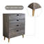 Commode contemporaine à 4 tiroirs en bois gris vieilli