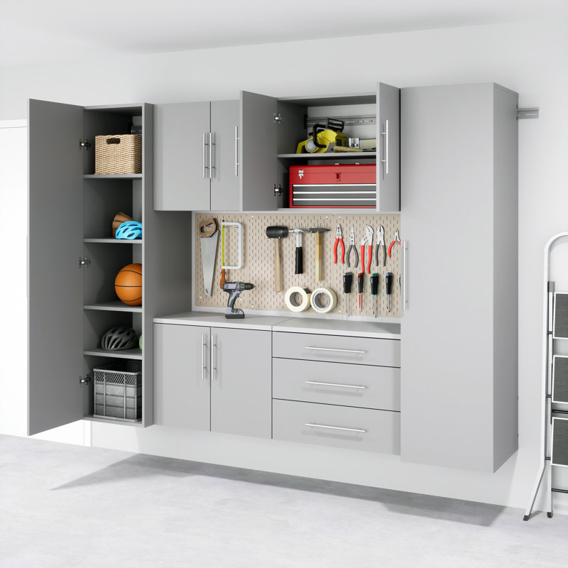Barrayo Single Storage Cabinet ( 72 " H x 18 " W x 20 " D), Light Gray