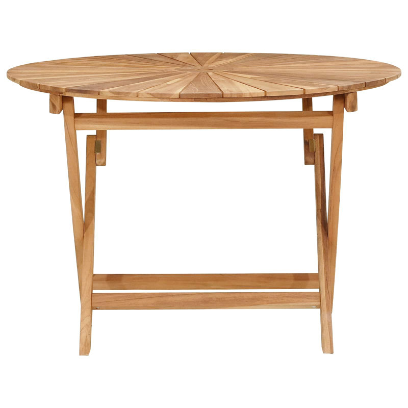 Hazele Round 33.5'' Outdoor Dining Table, 29.53" H x 43.31" W x 43.31" D, Honey Brown