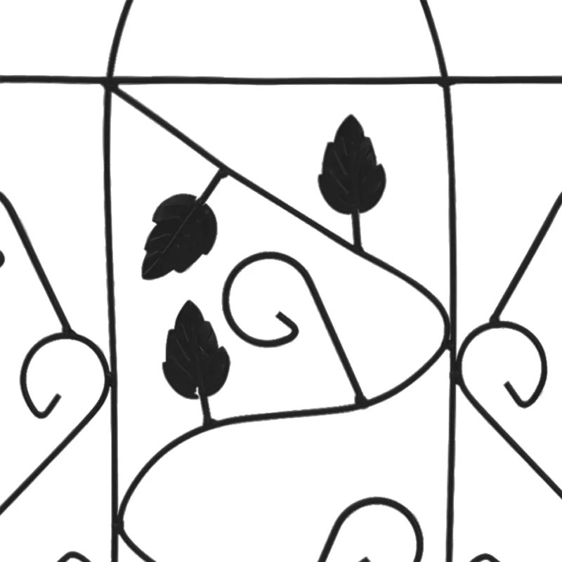 Aldora 100cm H x 40cm W Iron Arched Trellis