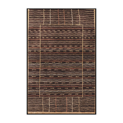 Tapis contemporain brun