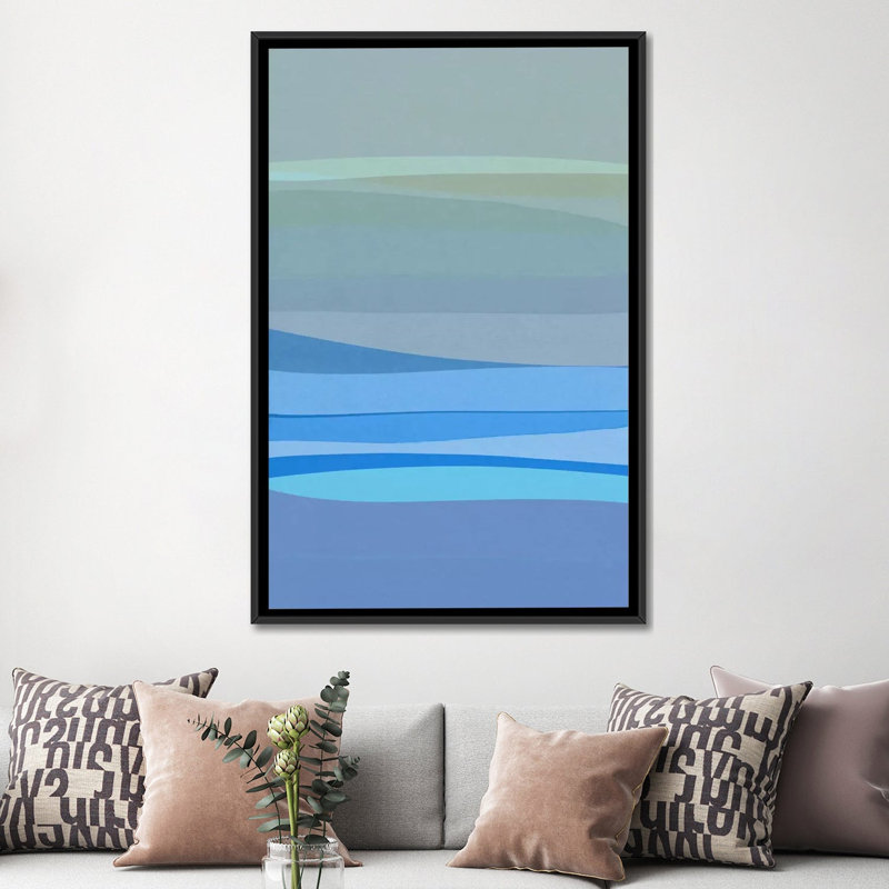 «Blue Abstract I» par Orara Studio - Giclée sur toile tendue avec châssis, H 60 po x l 40po x P 1,5 po, Toile tendue
