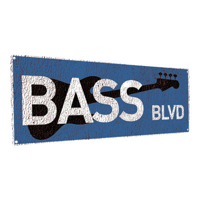 «Bass Blvd Metal Sign» sur métal