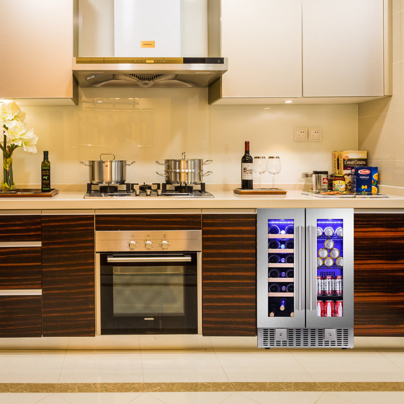 KELIVOL Dual Zone 23.4'' 18 Bottle Wine & Beverage Refrigerator