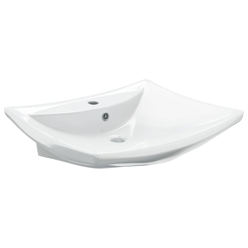 Metro Lane Markel 600mm L x 440mm W Ceramic Rectangular Sink, White