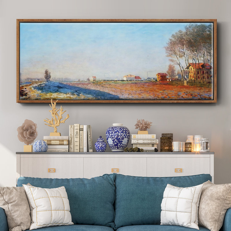 «The Plain of Colombes, White Frost» - toile encadrée