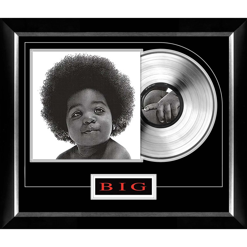 Housse pour musique Notorious BIG Ready To Die encadrée de vinyle argenté