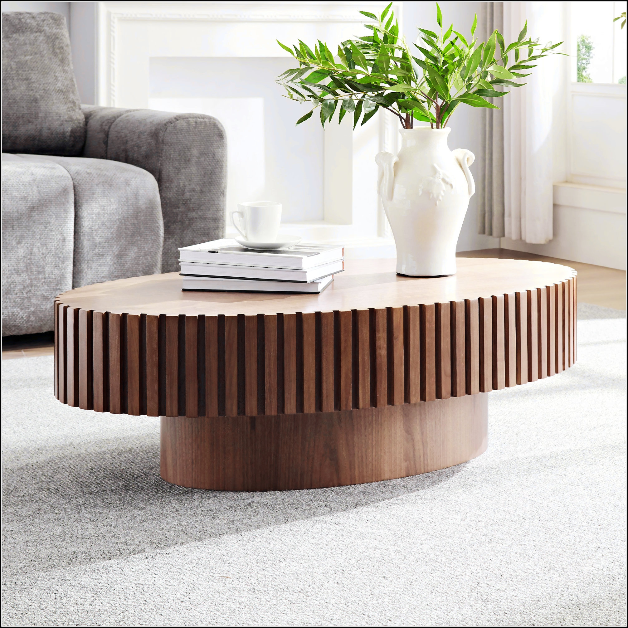 Latitude Run® Modern Handcraft Drum Coffee Table - Wayfair Canada