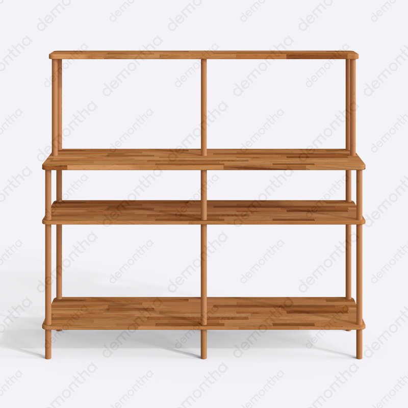  Console basse 63,0 po Grava - longue table basse en bois avec rangement