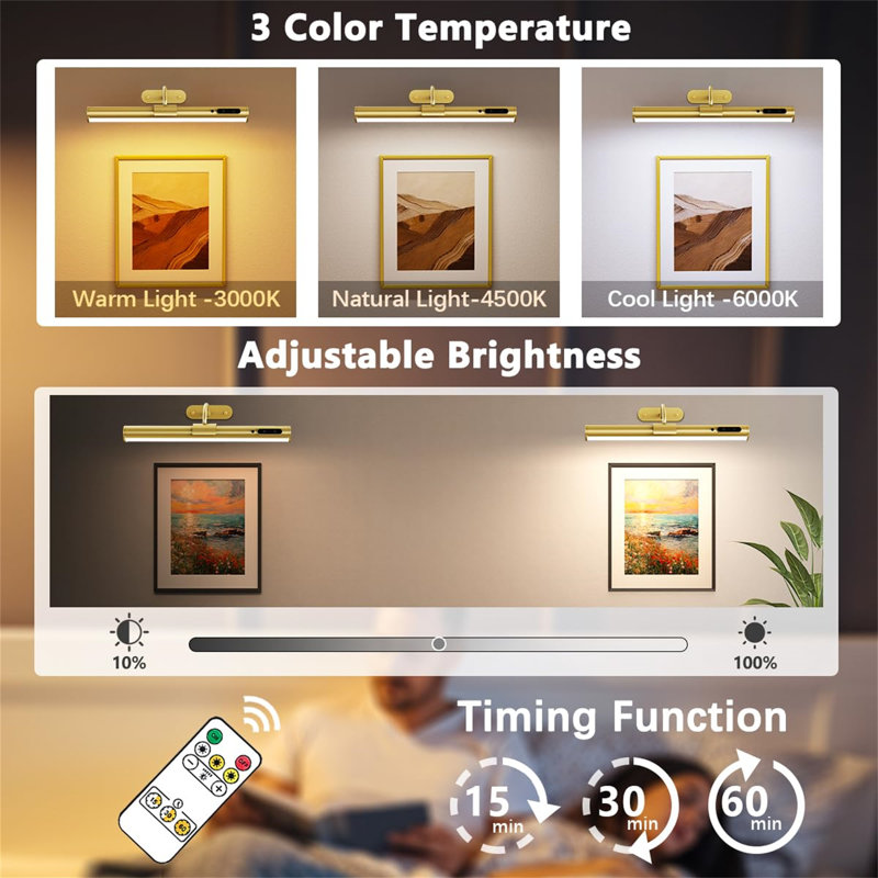 Atkisson LED Armed Sconce, Gold
