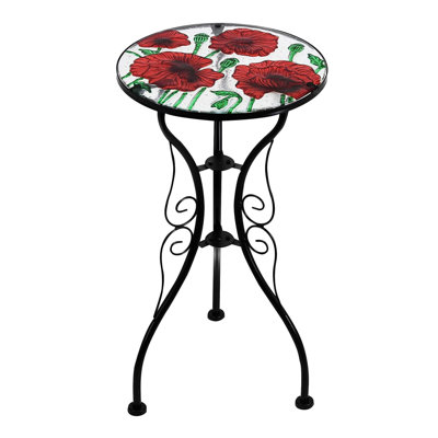 Round Glass Outdoor Bistro Table - 30.5 cm W 30.5 cm D