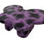 Table basse moderne en faux travertin texturé pour le salon / bureau, mauve et noir