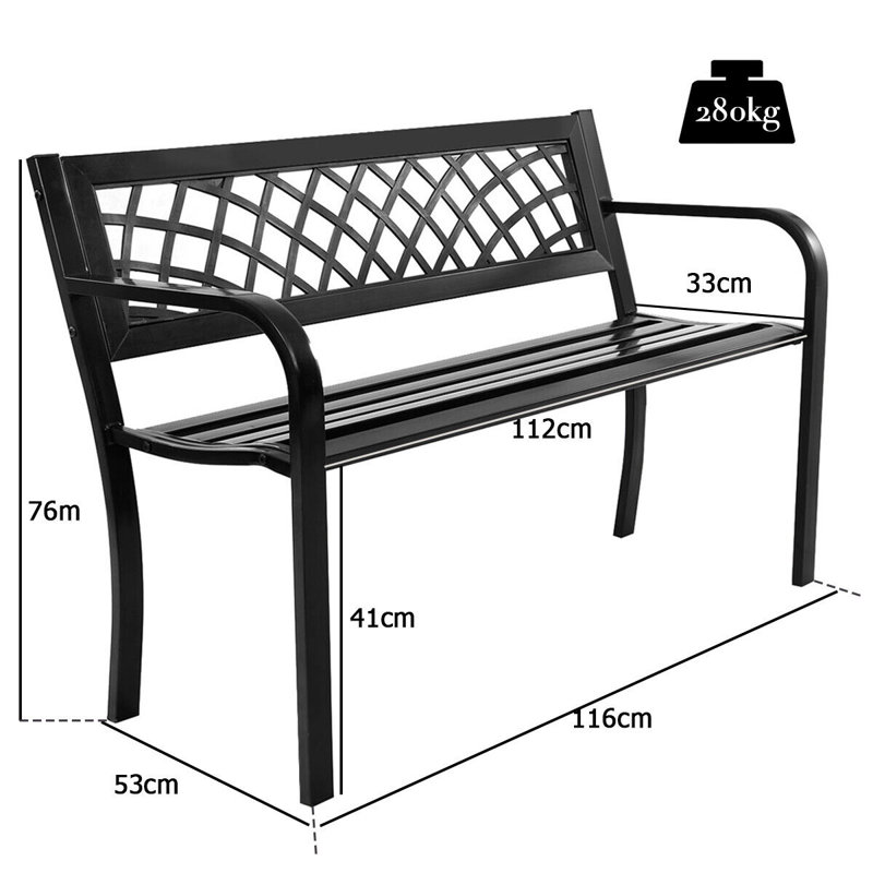 Anikia Steel Outdoor Bench