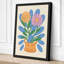 Florals in Woven Basket Mid-Century - Wrapped Canvas-1824991818-1824991819