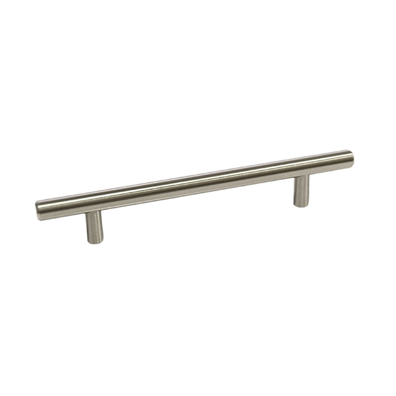 Poignée barre en T, Nickel brossé, 6 3/8"