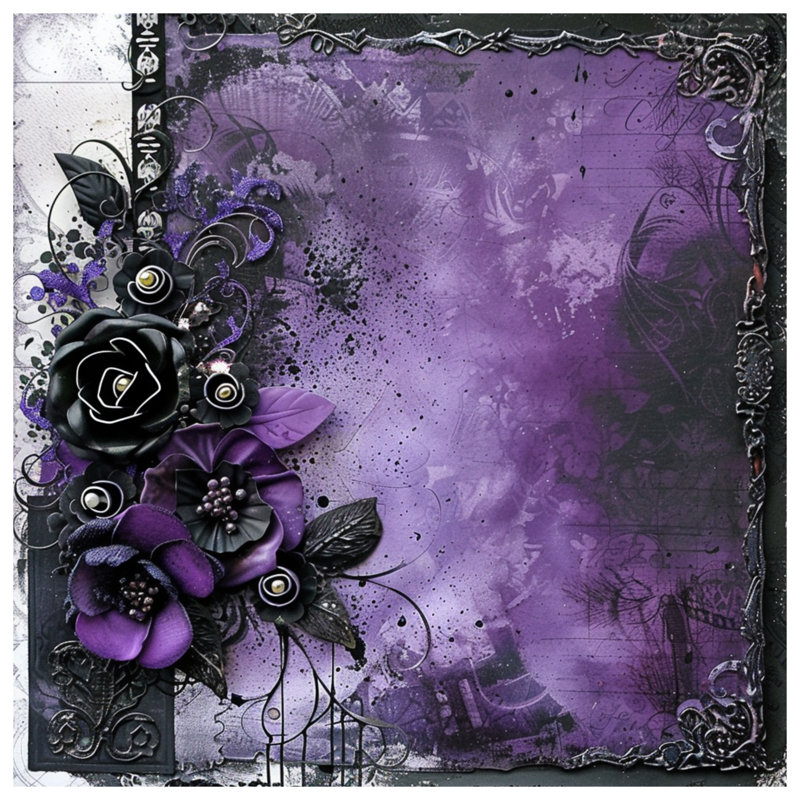 Tapisserie florale - Art mural, H 104 po x 88 avec 4 œillets