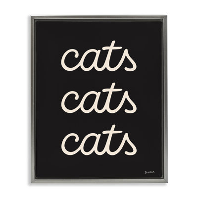 «Cats Repeating Typographie», art mural encadré par Jessica Beck