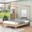 Wooden Frame Canopy Bed with Sturdy Construction-915865511-915865504