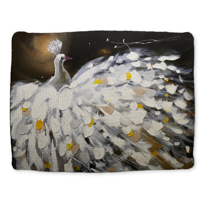 Napperon abstrait paon | Polyester tressé