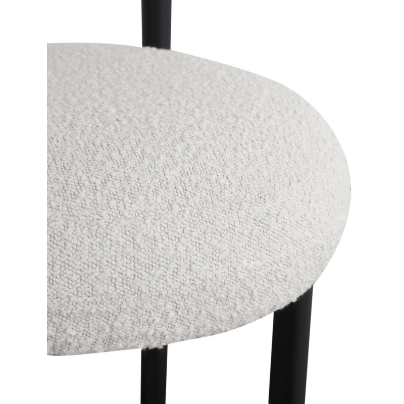Bordeaux 26.5" Counter Stool, Cream Boucle Fabric