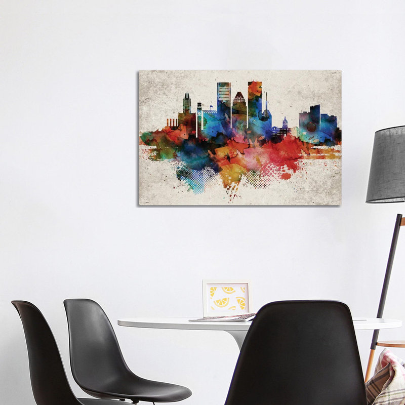 Baltimore Abstract - Wrapped Canvas Print, 66.04cm H x 101.6cm W