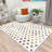 Alfa Rich Arushi Diamond Star White Cream Washable Cotton Area Rugs for Living Room Bedroom Kitchen-671954002