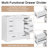 Bathroom Vanity Base Without Sink, Multi-Functional Drawer Divider, Adjustable Shelf and 6 Drawers-100193298