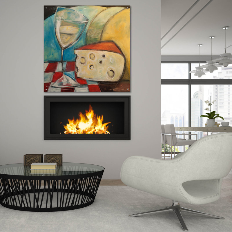 «Wine Wedge And Wheel» par Tim Nyberg, H 36 po x l 36 po x P 0,2 po