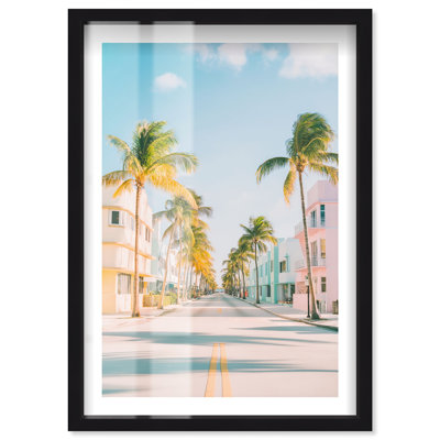 Palmier Parkway Shadowbox Print par Notoriart